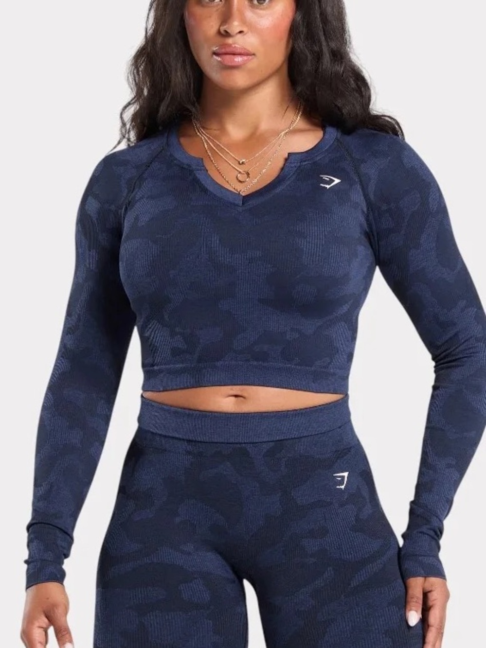Gymshark Adapt Camo Top in blue M
